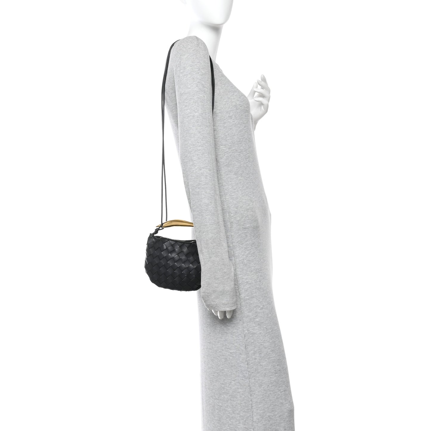 Nappa Intrecciato Mini Sardine Bag Black