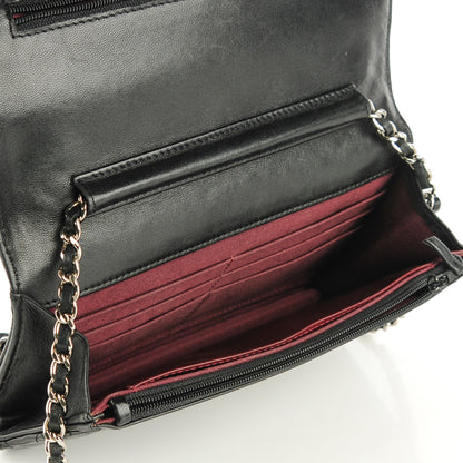 Chanel Lambskin Quilted Wallet On Chain WOC Black 7 of 14