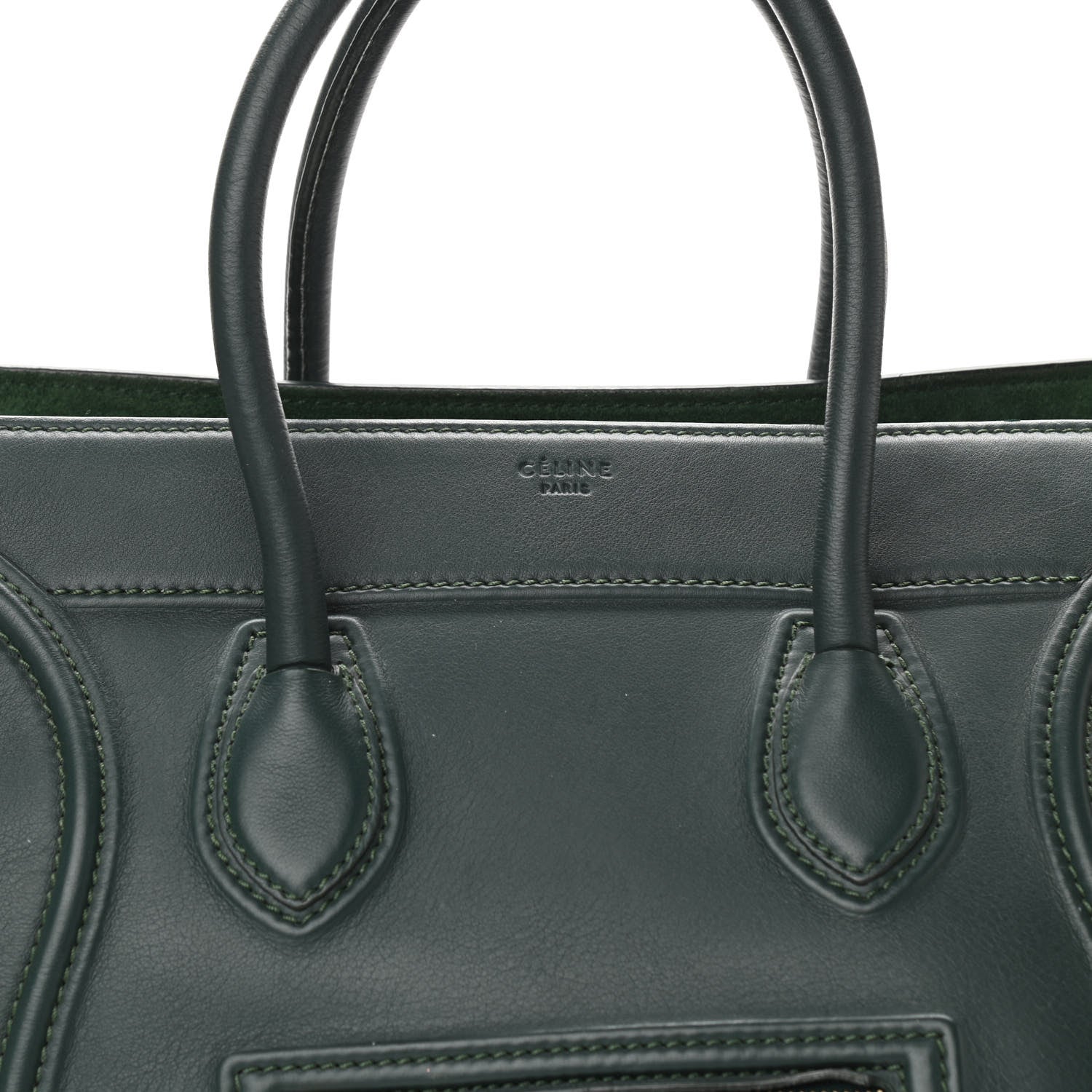 Celine Smooth Calfskin Medium Phantom Luggage Bottle Green 10 of 10