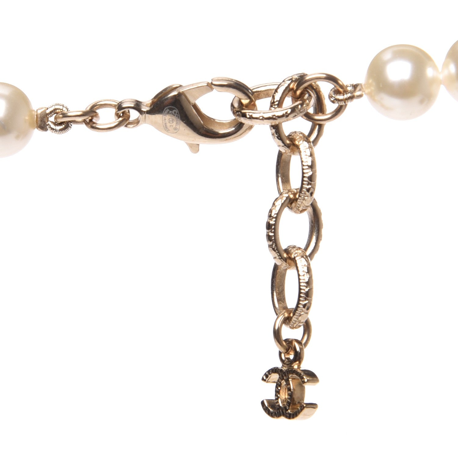 Chanel Graduated Pearl Studded CC Star Long Necklace Gold 8 of 8