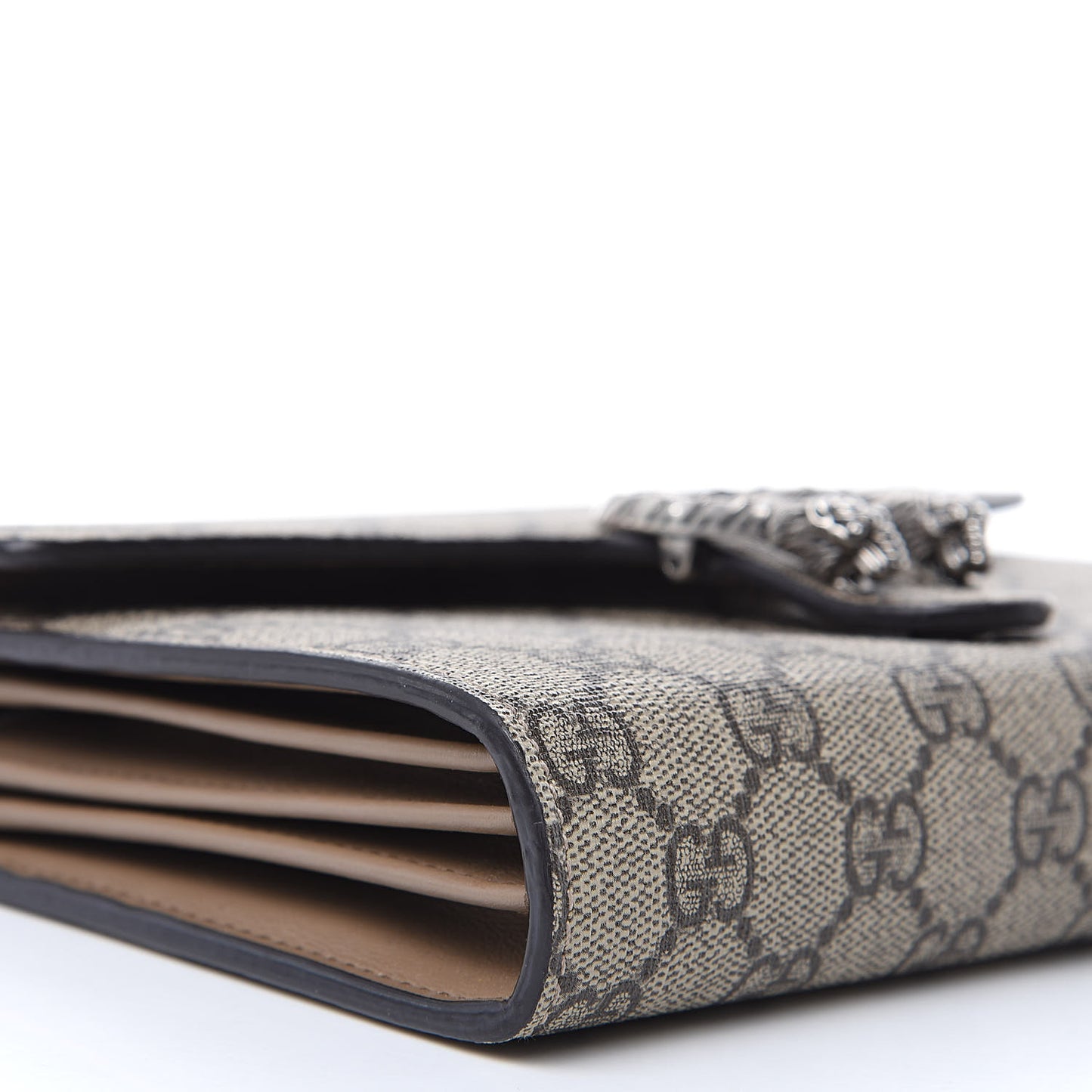 GG Supreme Monogram Mini Dionysus Chain Wallet Beige Taupe