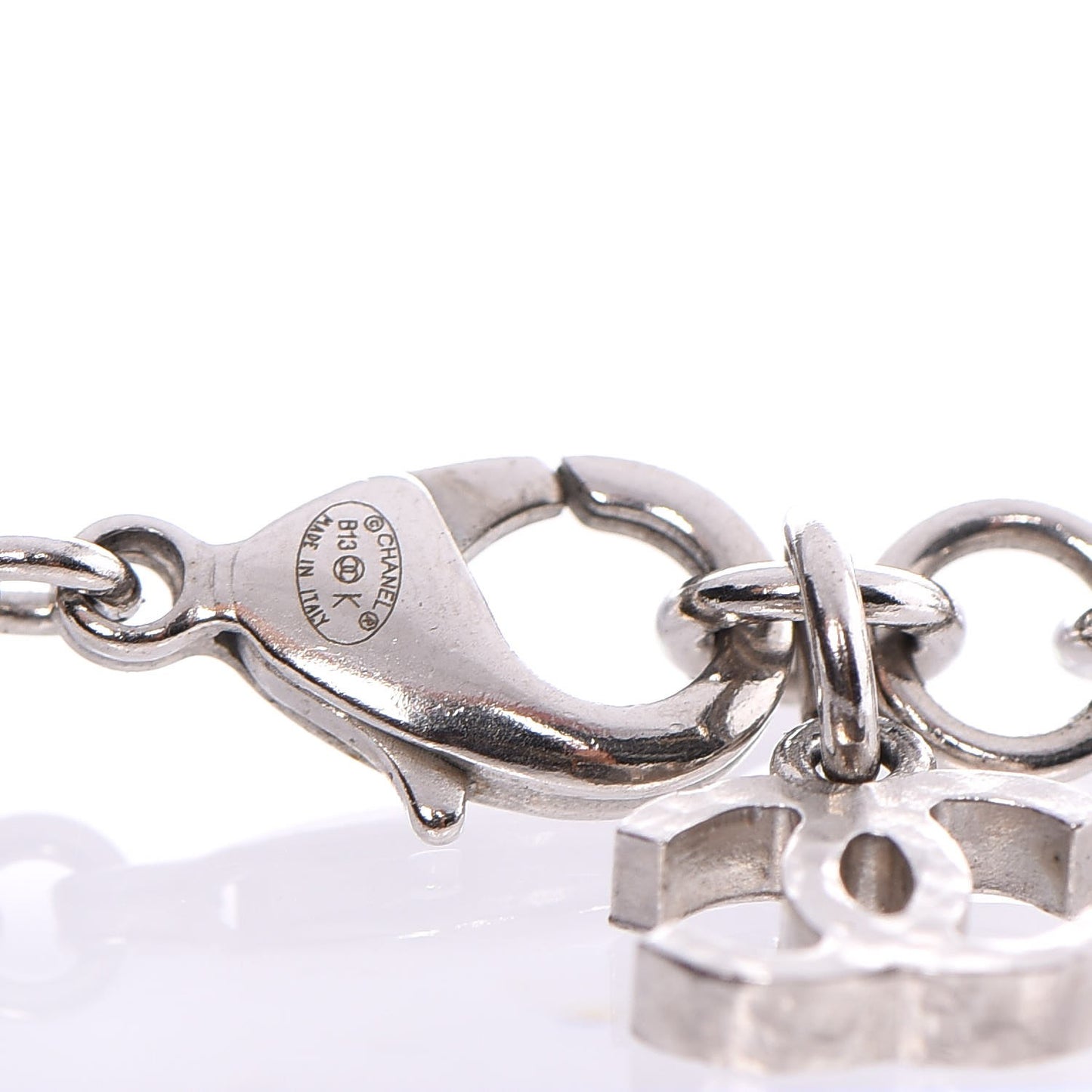 Pearl Beaded Charm Bracelet Silver