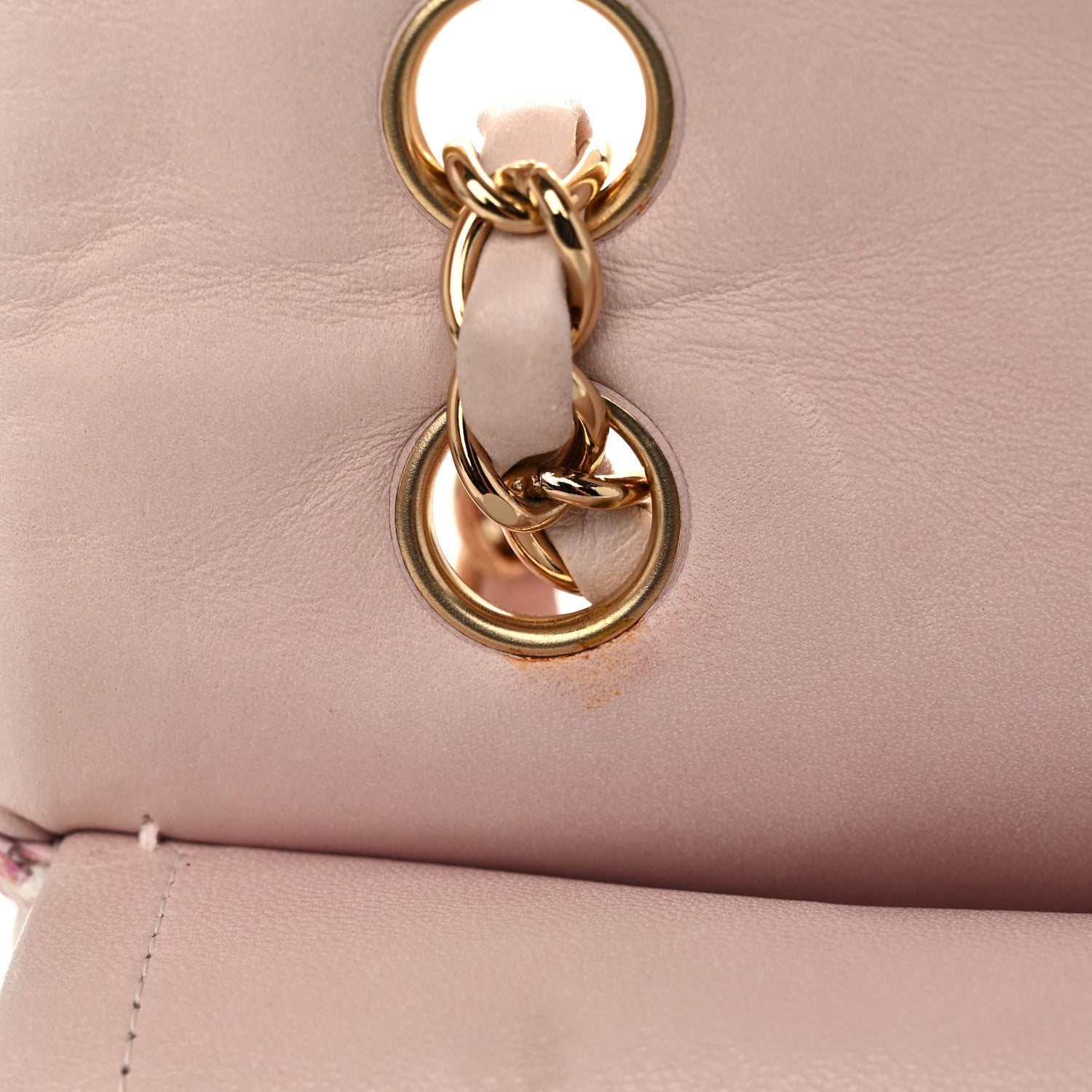 Chanel Tweed Quilted Medium Double Flap Light Pink 13 of 17