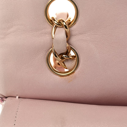 Chanel Tweed Quilted Medium Double Flap Light Pink 13 of 17