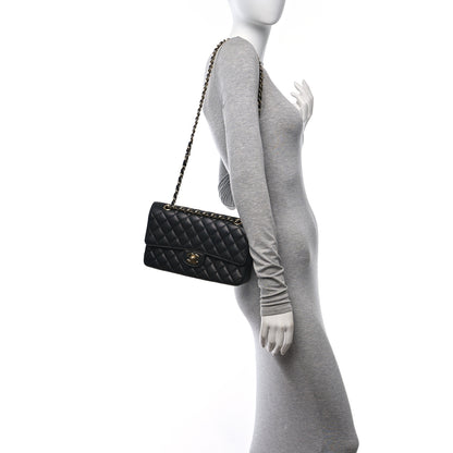 Chanel Caviar Quilted Medium Double Flap Black 2 of 12