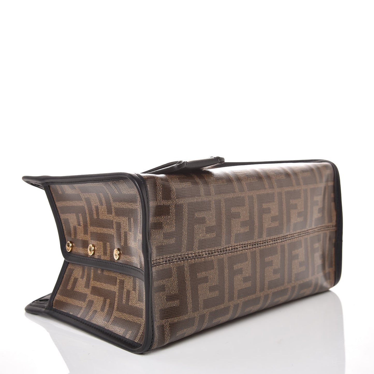 Glazed Fabric Vitello Century FF 1974 Stamp Patch Mini Peekaboo Defender Cover Mogano Panna Black