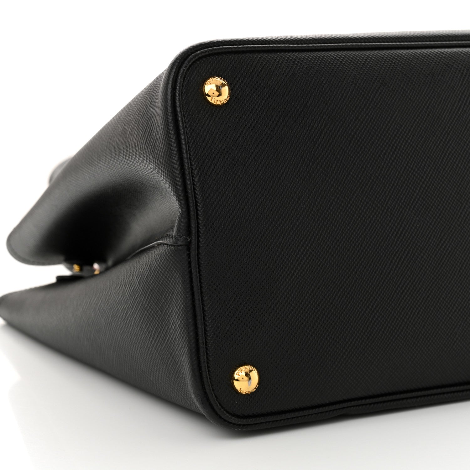 Prada Saffiano Cuir Medium Double Bag Black Fuoco 8 of 14