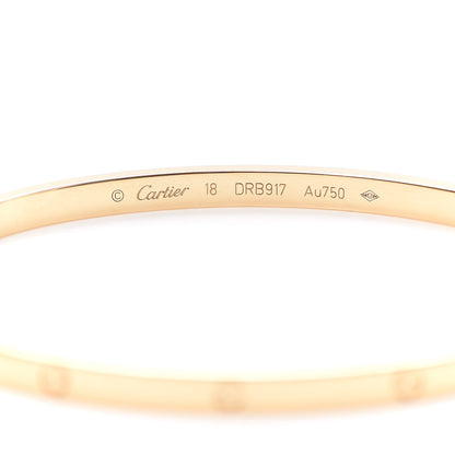 Cartier 18K Yellow Gold Small LOVE Bracelet 18 5 of 7