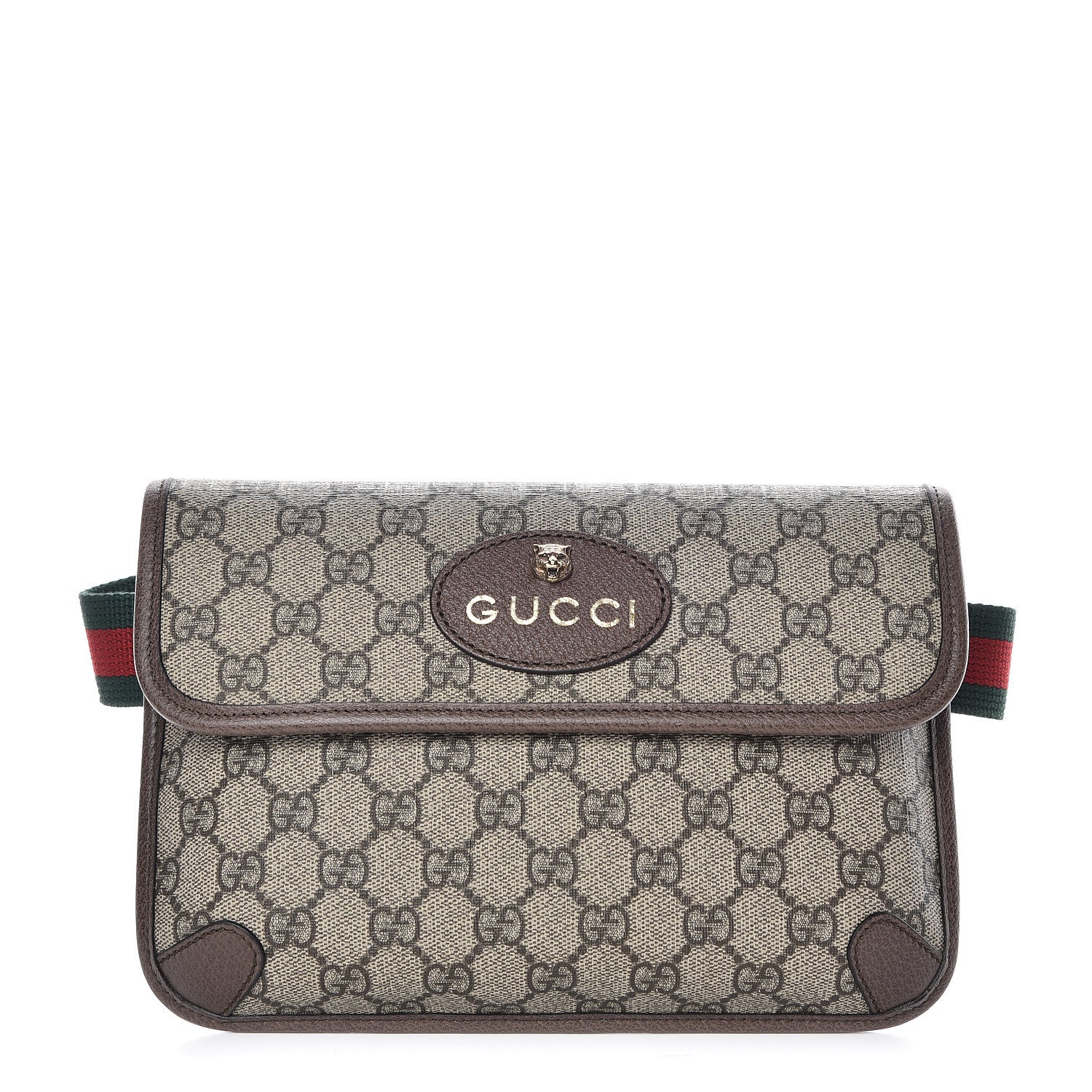 Gucci GG Supreme Monogram Neo Vintage Web Belt Bag Brown 1 of 9