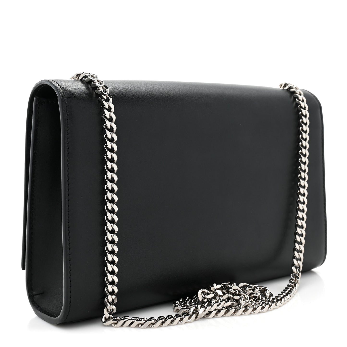 Smooth Calfskin Medium Classic Monogram Kate Tassel Satchel Black