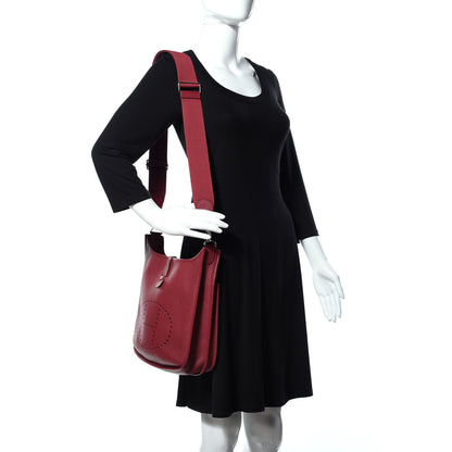 Hermes Taurillon Clemence Evelyne III PM Rubis 2 of 8