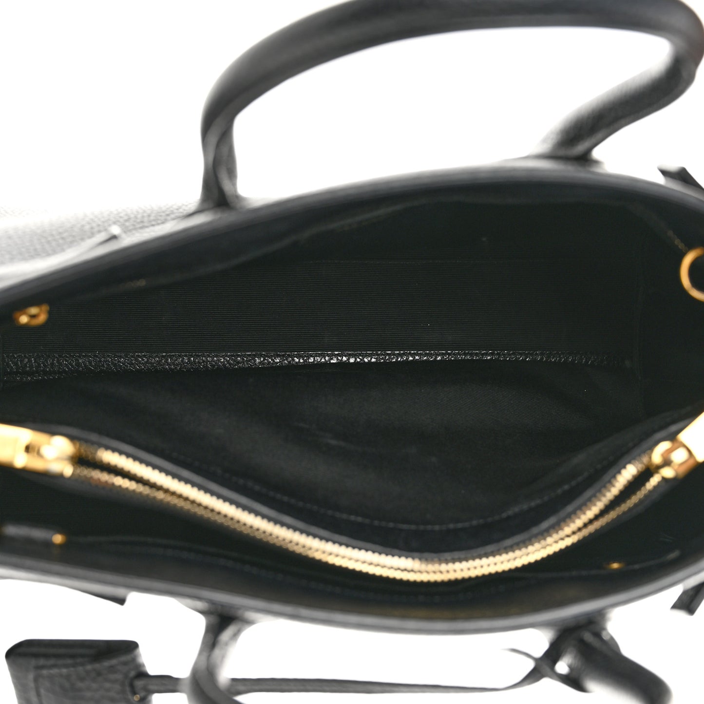 Grained Calfskin Small Sac De Jour Black