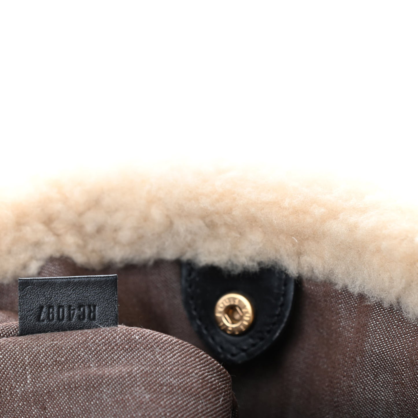 Patent Monogram Shearling Sac Thunder