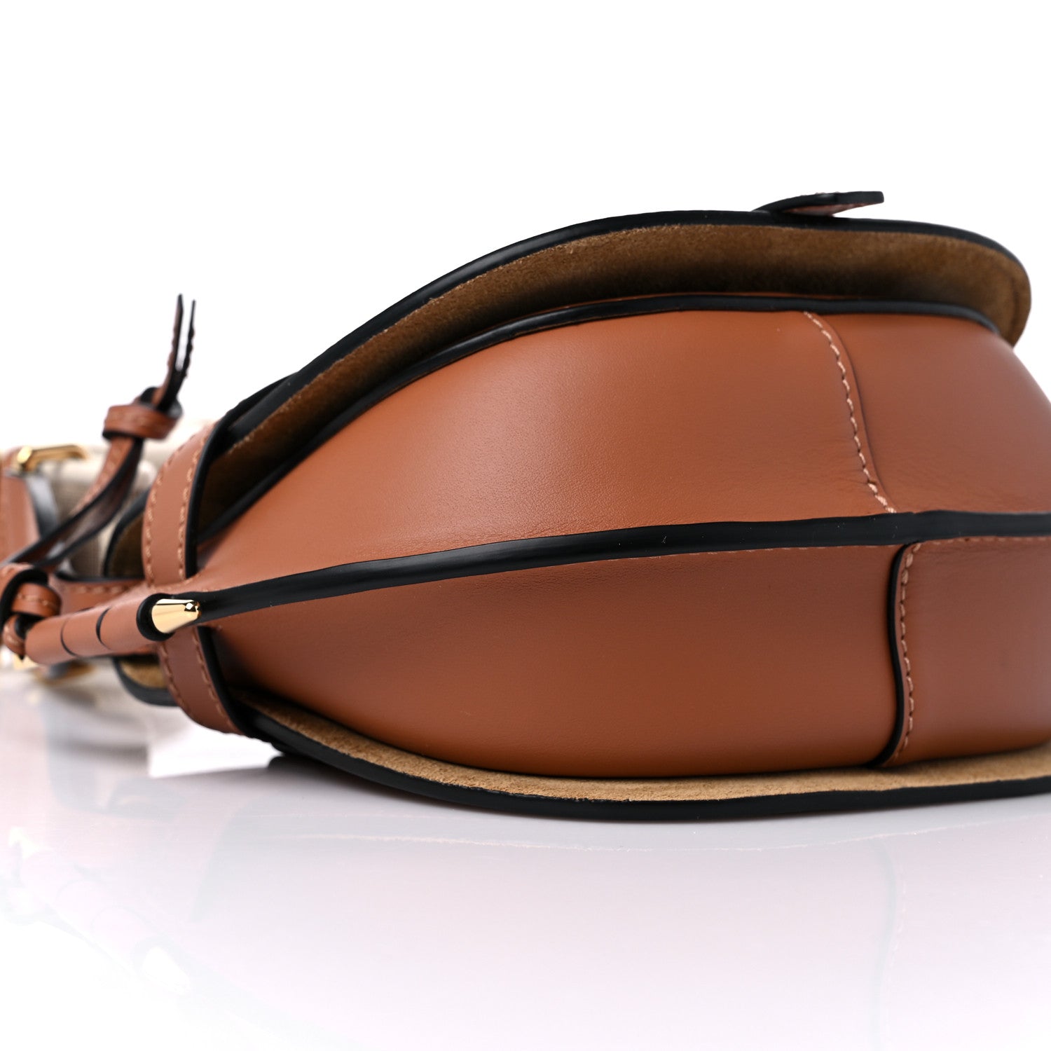 Loewe Calfskin Jacquard Mini Gate Dual Bag Tan 8 of 9