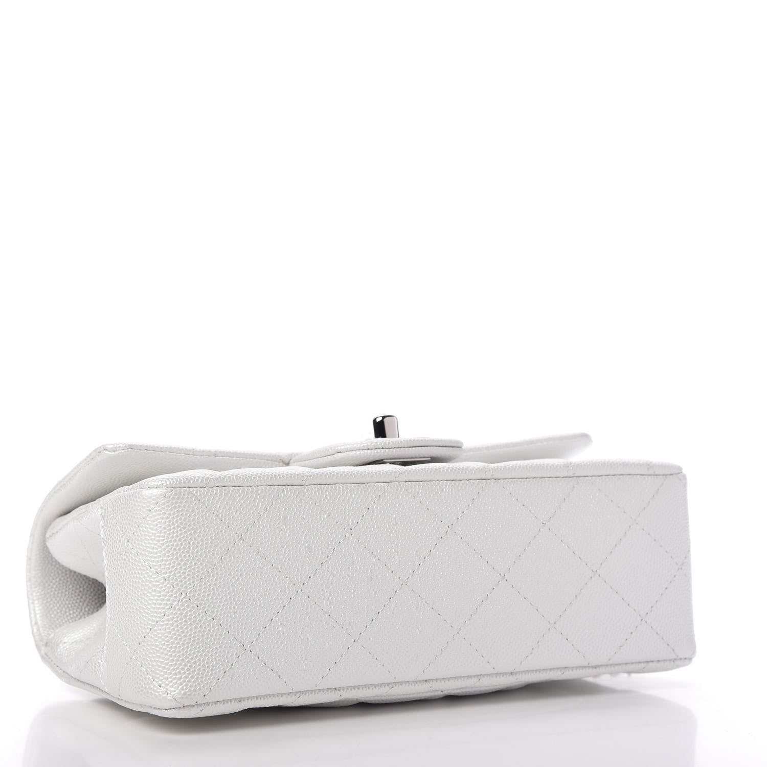 Chanel Iridescent Caviar Quilted Mini Top Handle Rectangular Flap White 4 of 11