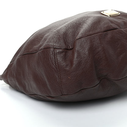 Jimmy Choo Grainy Calfskin Studded Large Sky Hobo Brown 6 of 8