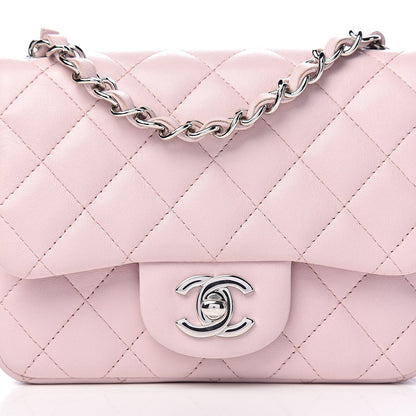Chanel Lambskin Quilted Mini Square Flap Light Pink 14 of 15
