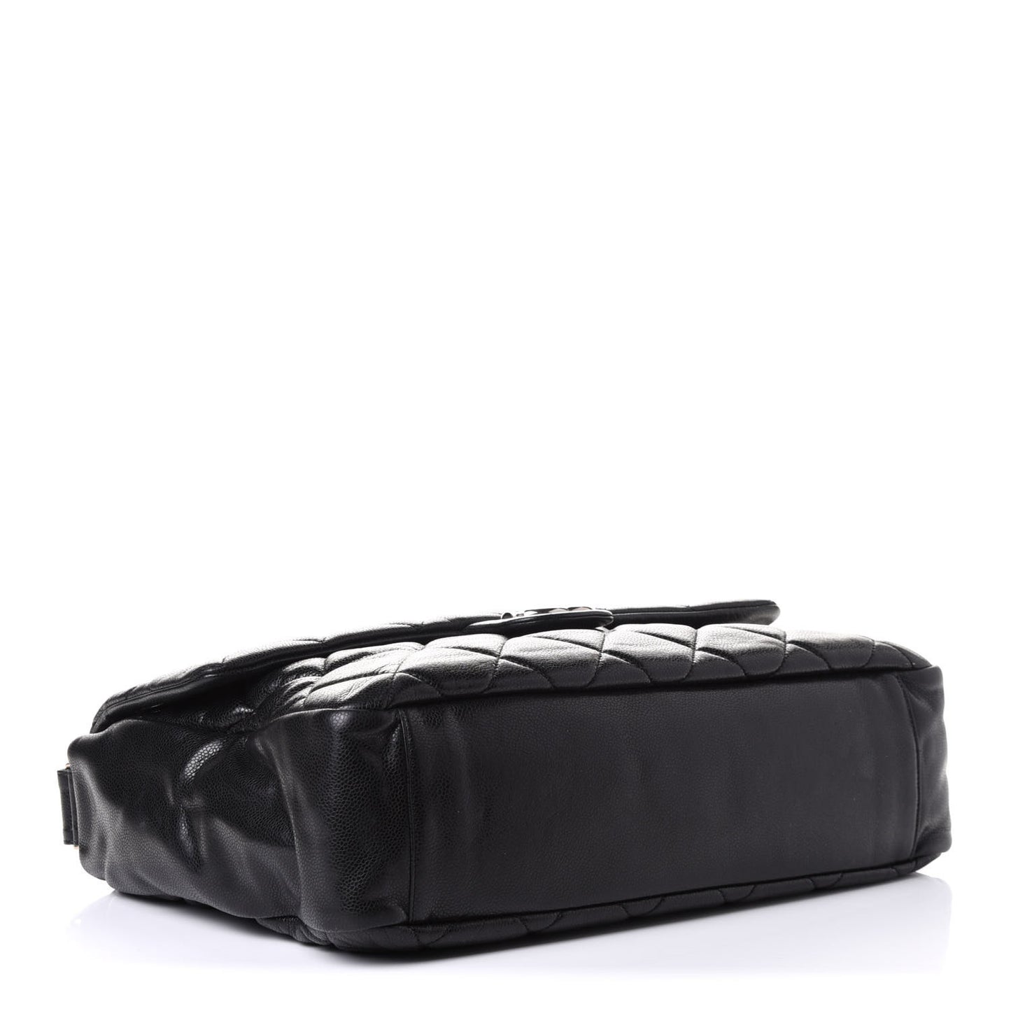 Glazed Caviar Quilted Stretch Spirit Messenger Bag Black