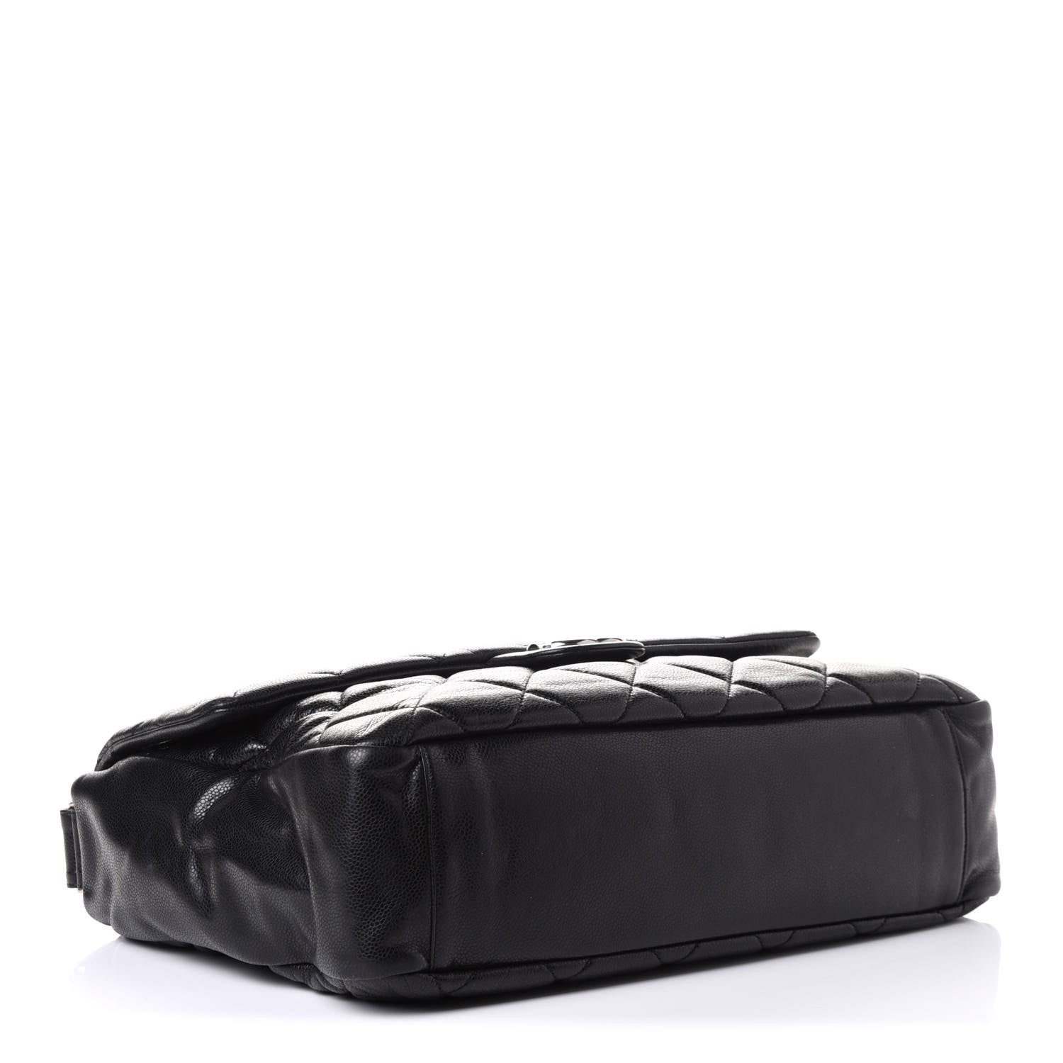 Chanel Glazed Caviar Quilted Stretch Spirit Messenger Bag Black 4 of 11