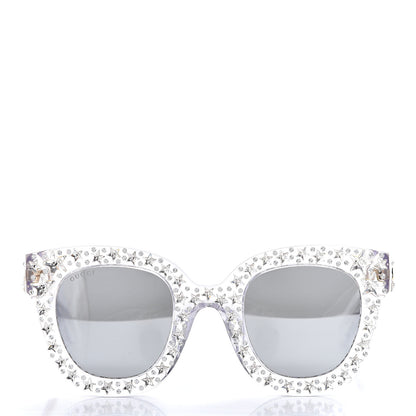 Gucci Acetate Crystal Oversize Mirrored Star Sunglasses GG0116S 2 of 8