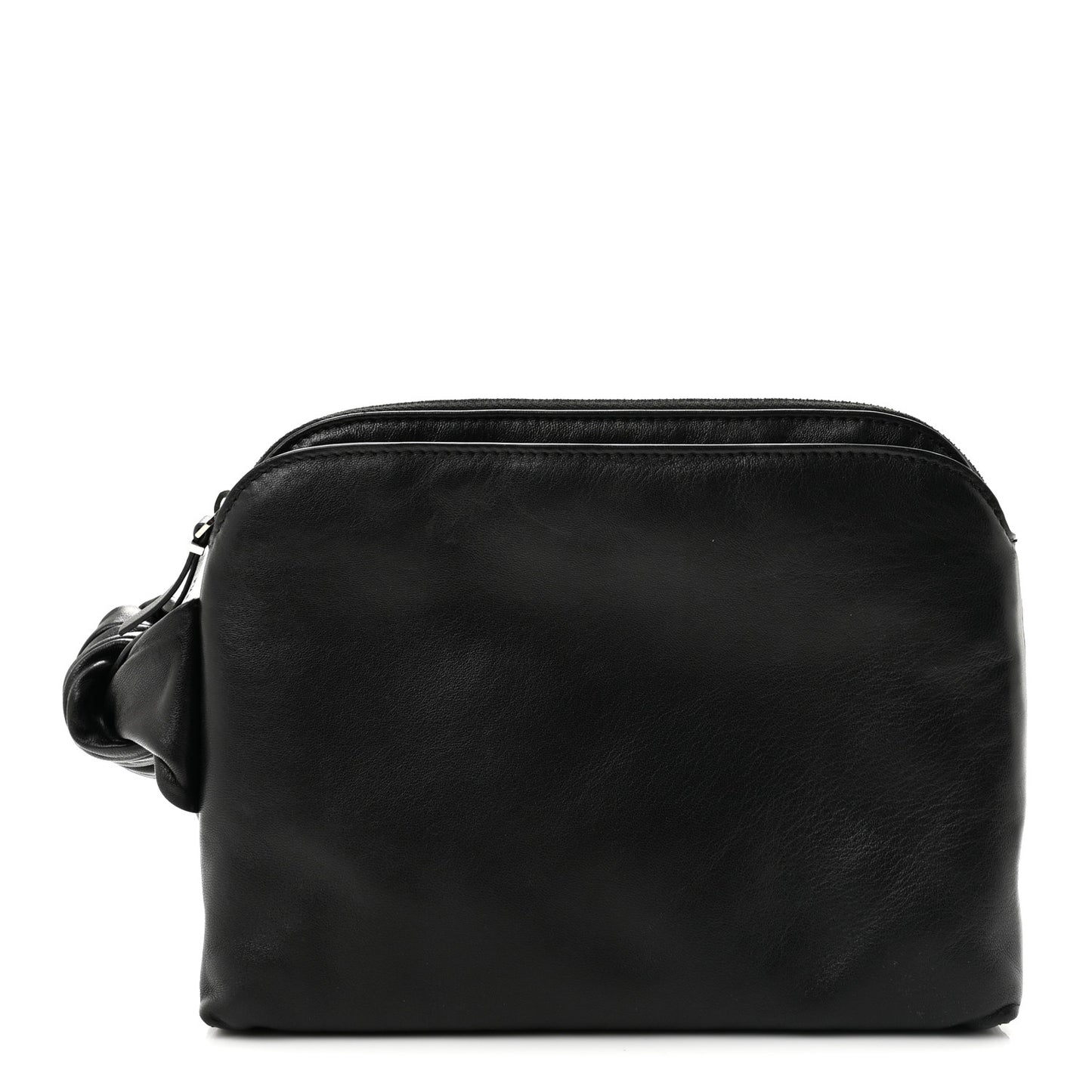 Calfskin Pouch Wristlet Black