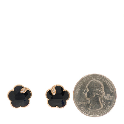 Pasquale Bruni 18K Rose Gold Diamond Black Onyx Petit Joli Earrings 2 of 4