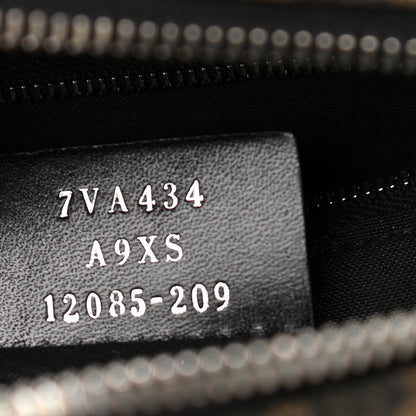 Fendi Glazed Fabric Vitello Liberty FF 1974 Diagonal Belt Bag Tobacco Moresco Black 7 of 10