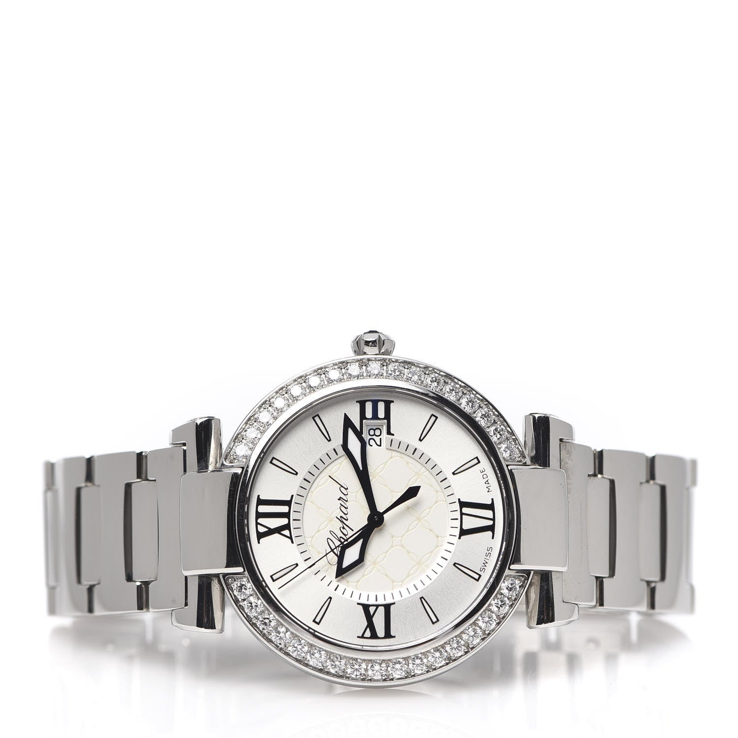Chopard Stainless Steel Diamond Bezel Mother of Pearl 36mm Imperiale Quartz Watch 2 of 7