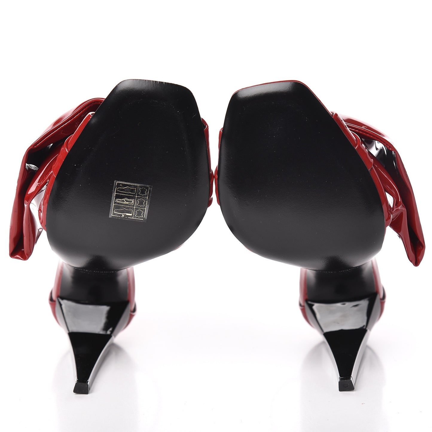 Patent Calfskin Freja 105 Bow Sandals 37 Rouge Eros