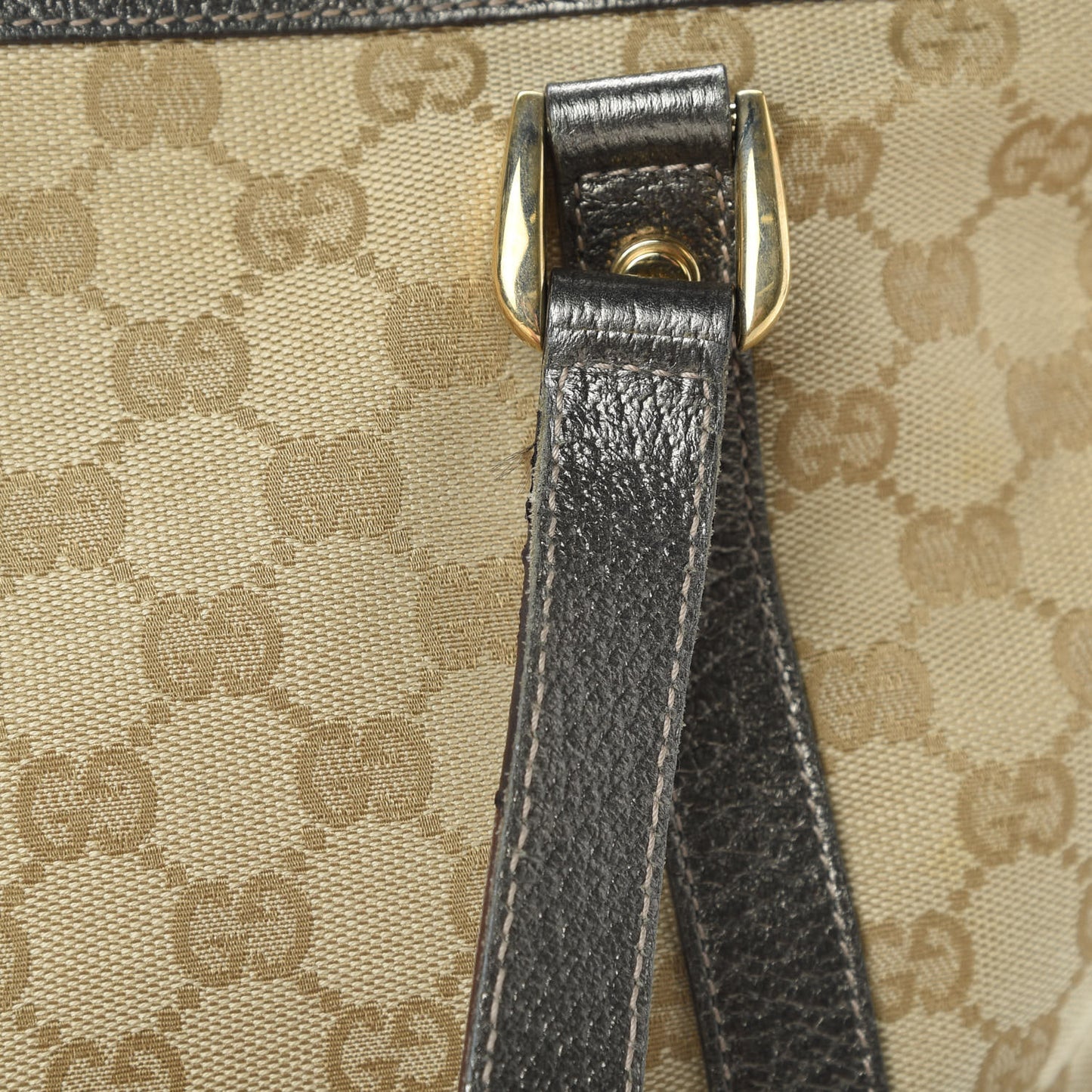 Monogram Medium Abbey Tote Dark Brown
