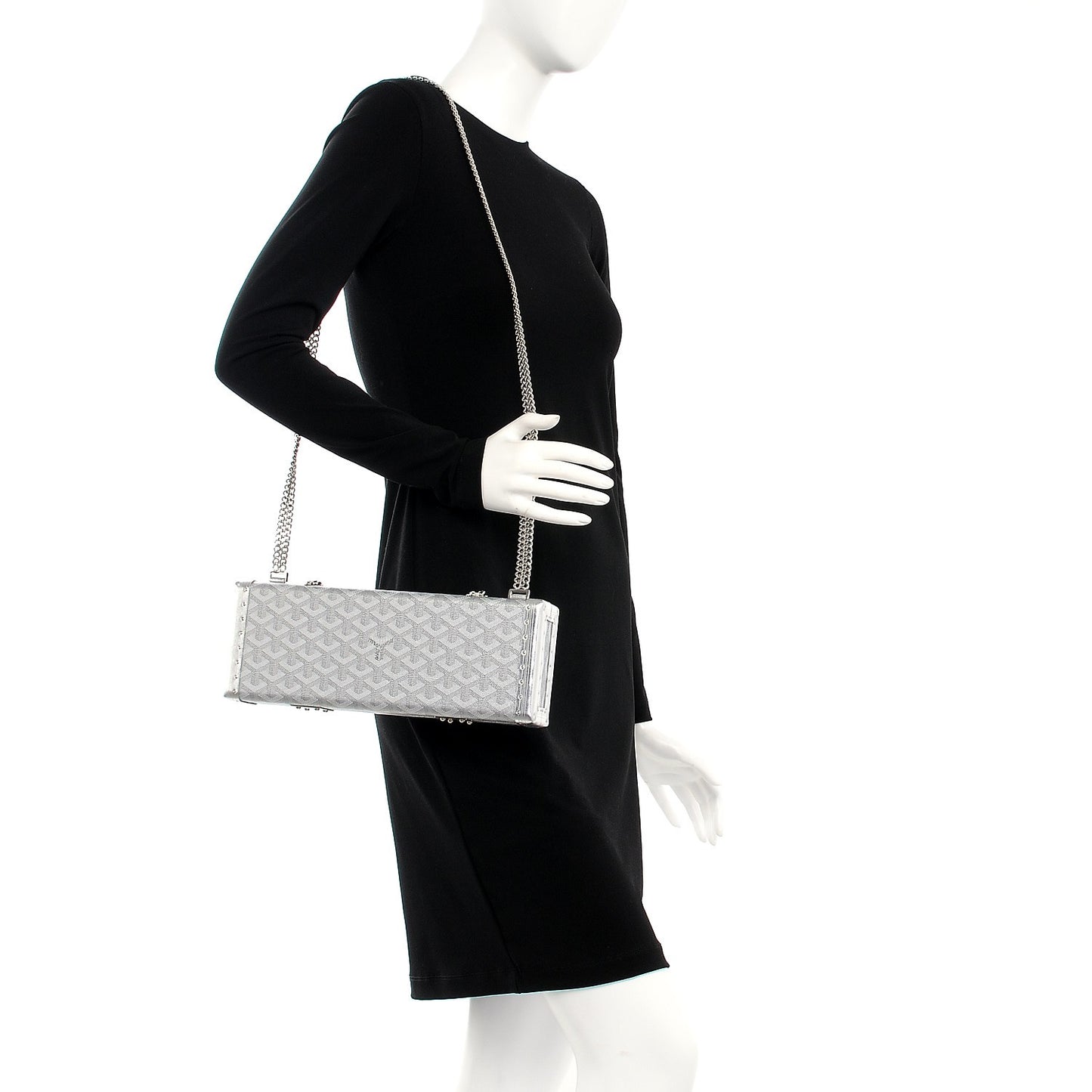 Goyardine Saint Honore Clutch Silver
