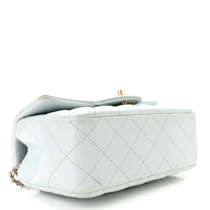 Chanel Lambskin Quilted Mini Top Handle Rectangular Flap Light Blue 4 of 12