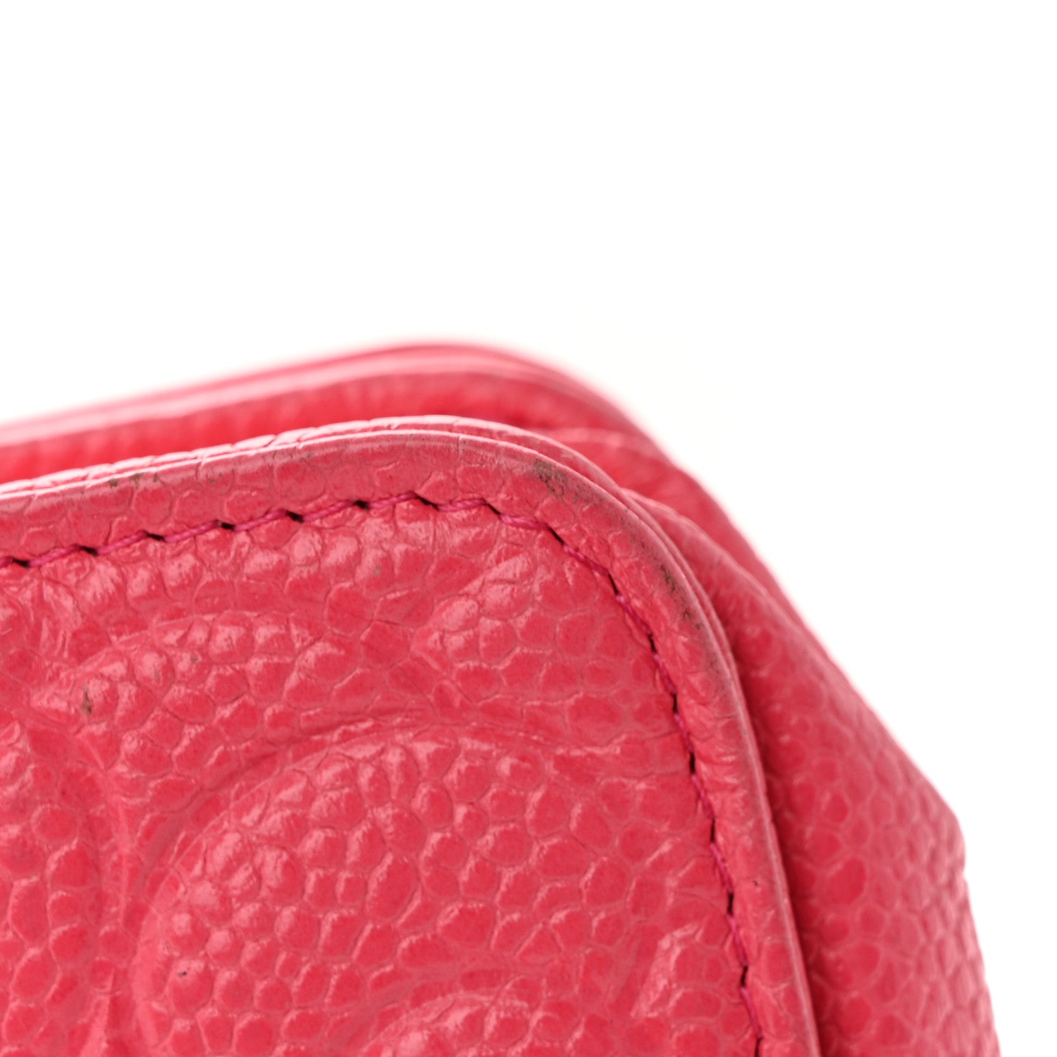 Chanel Caviar Camellia Embossed Wallet On Chain WOC Pink 21 of 26