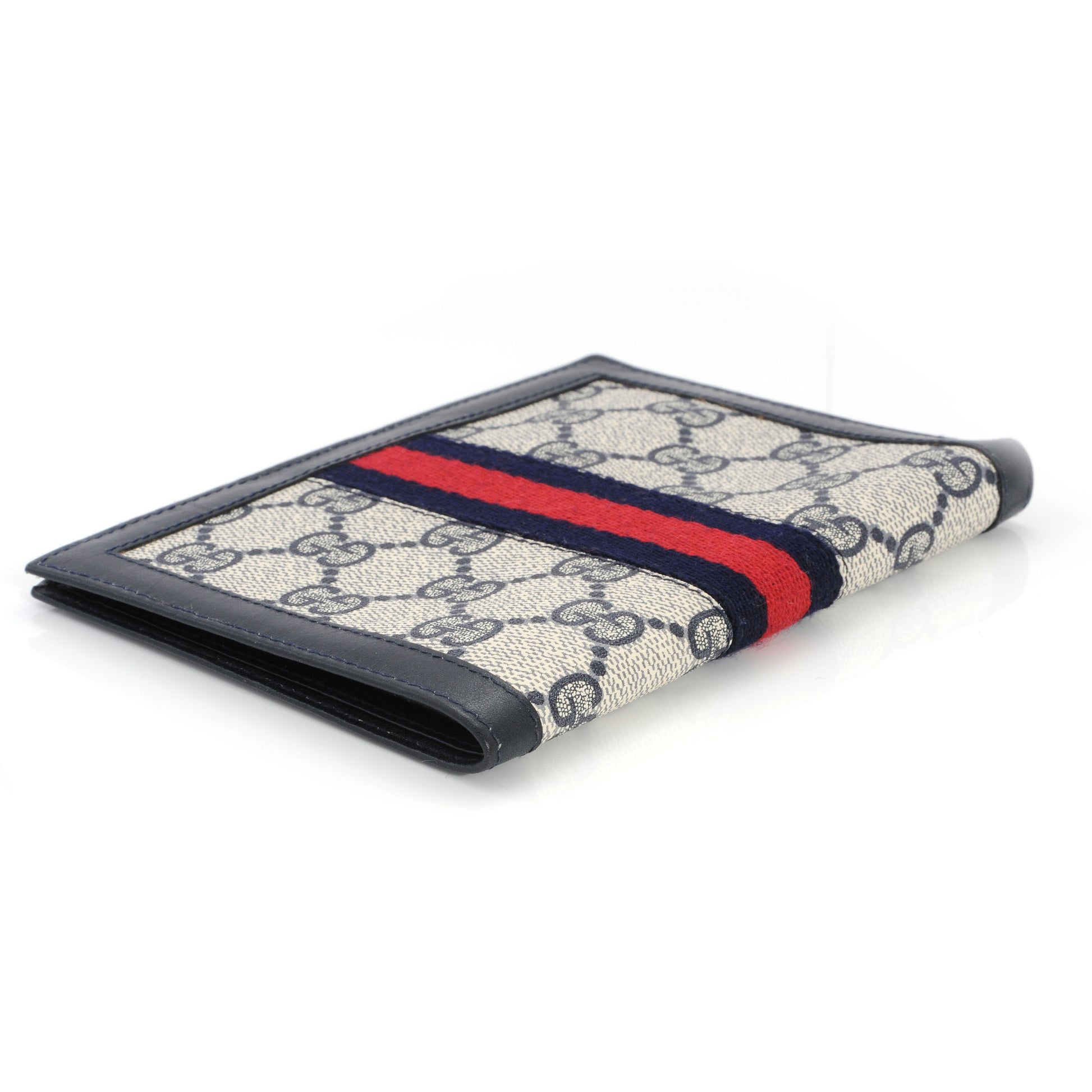 Gucci Monogram Web Passport Wallet Navy 4 of 6