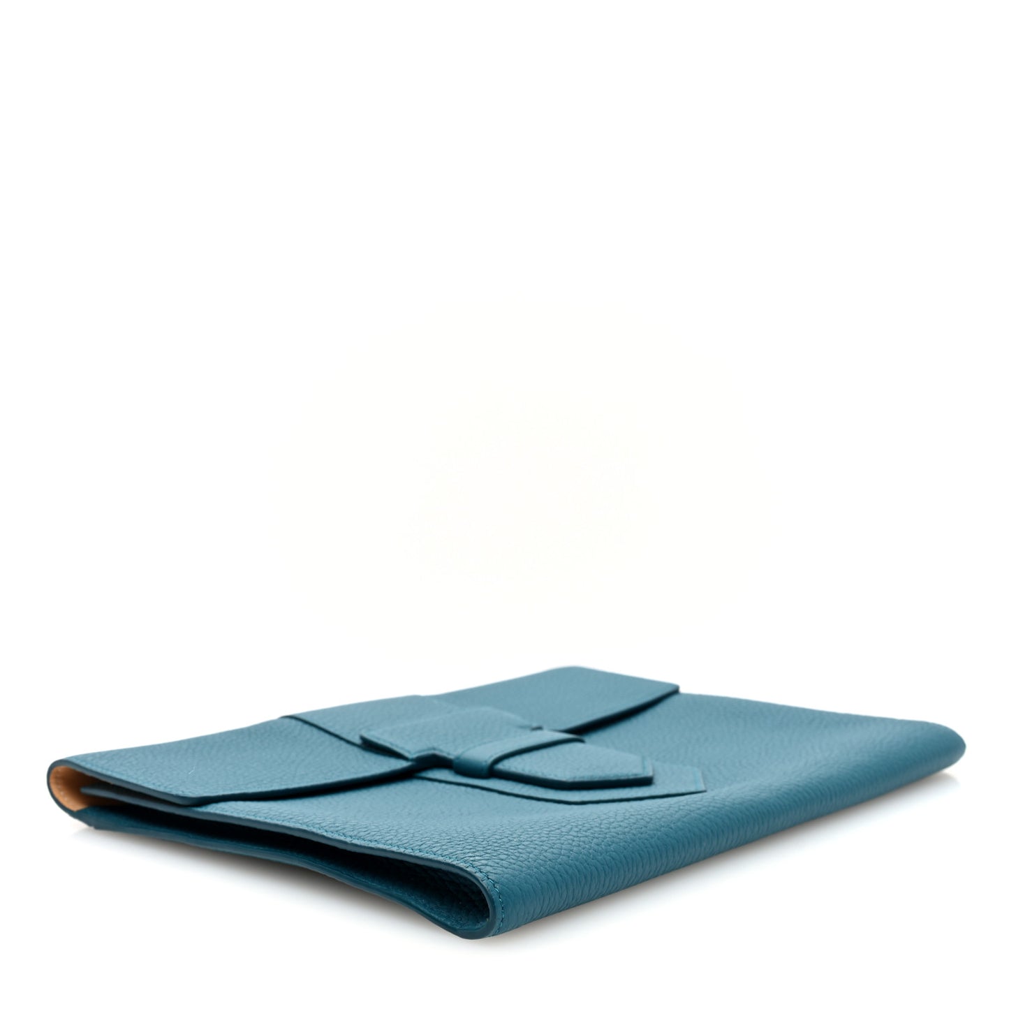 Grained Bullskin Presse A5 Pouch Peacock