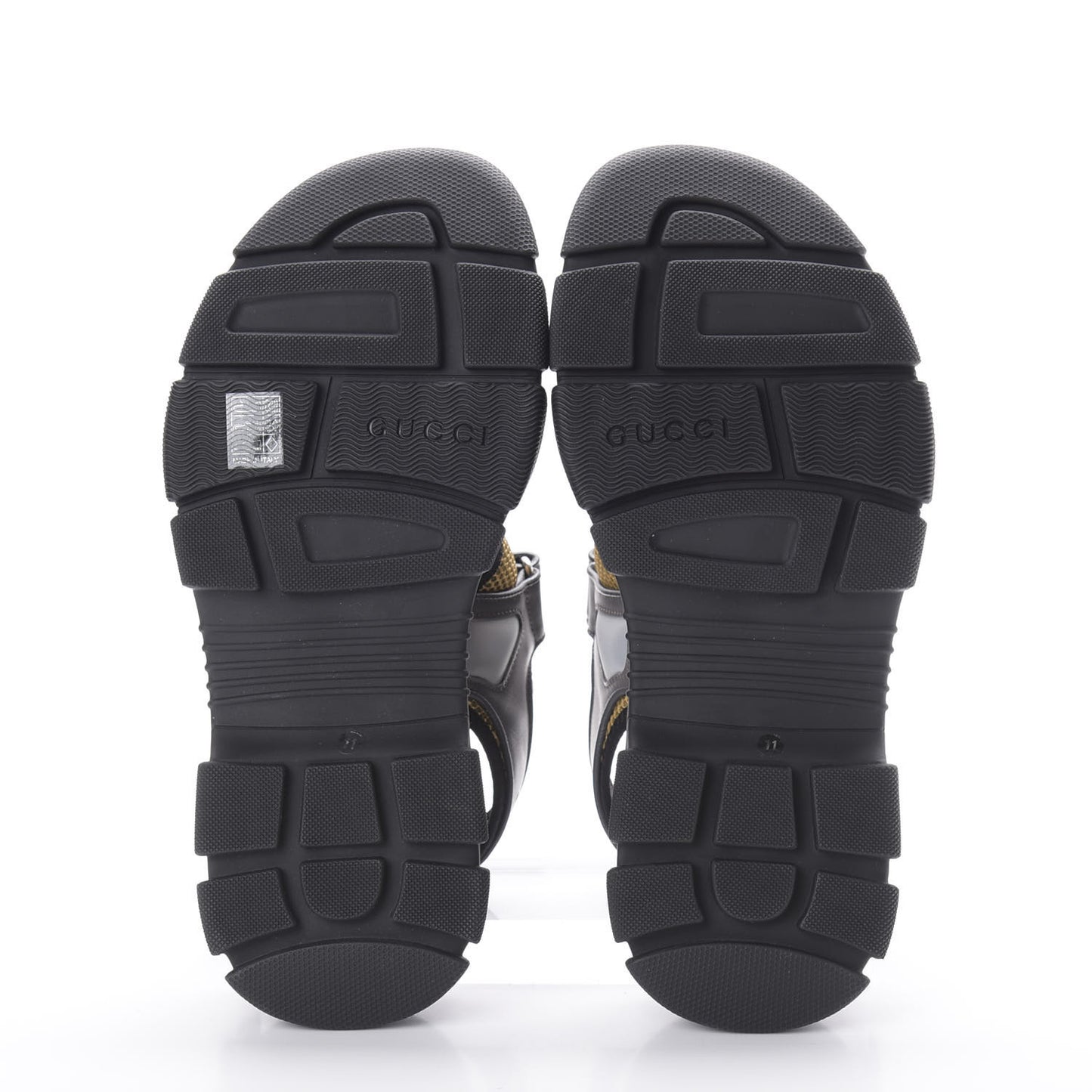 X SEGA Nappa Mesh Mens Aguru Sandals 11 Loess Black