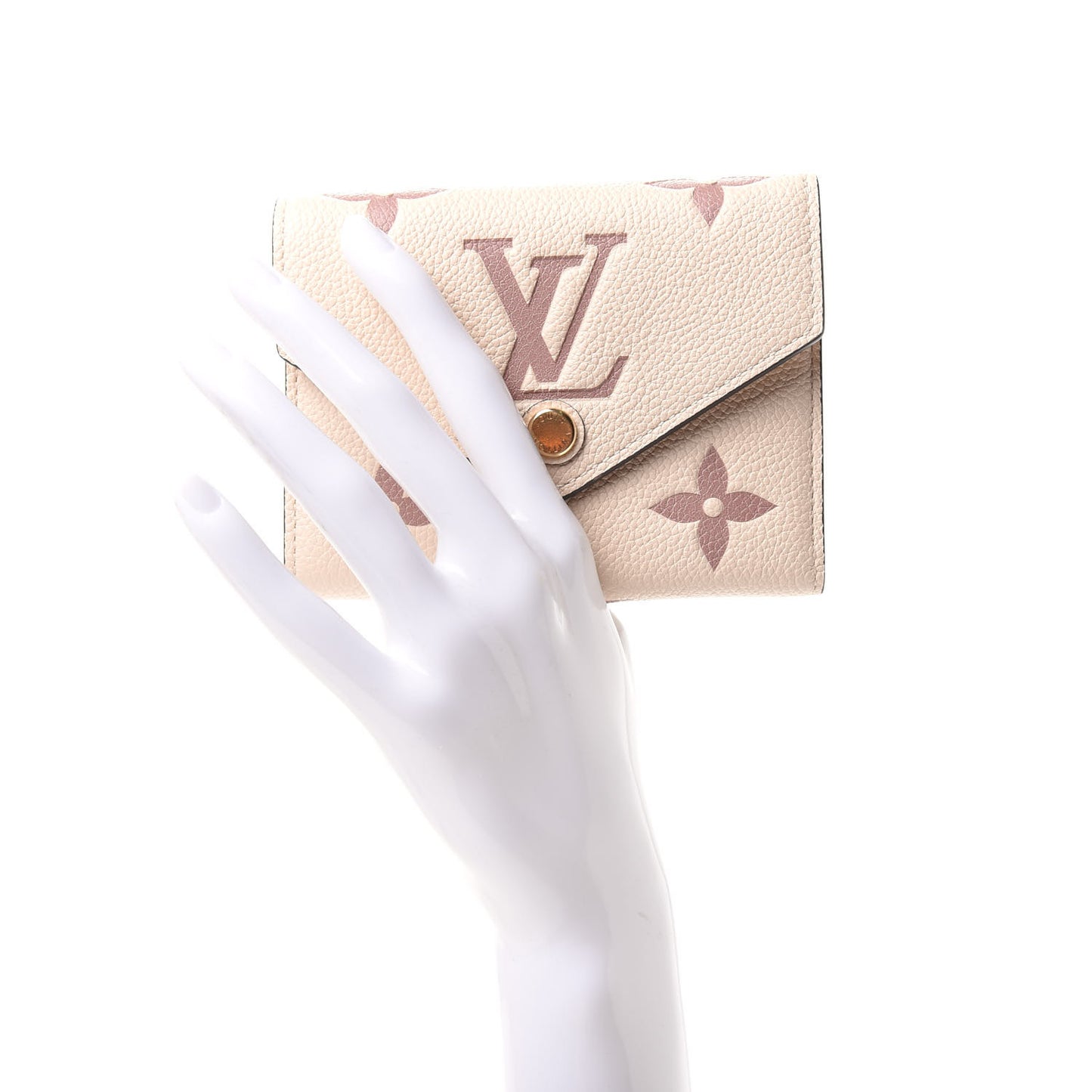 Empreinte Monogram Giant Victorine Wallet Creme Bois De Rose