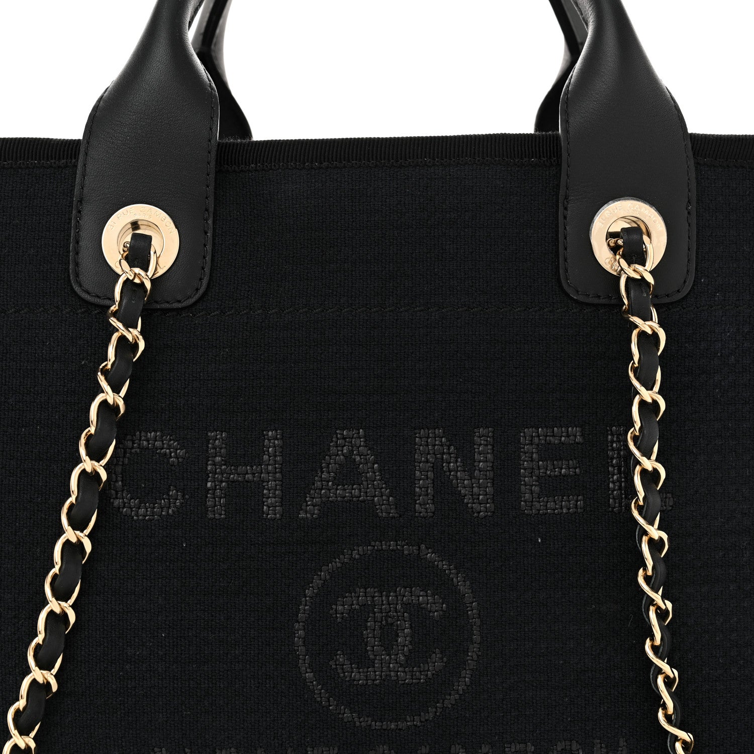 Chanel Mixed Fibers Small Deauville Tote Navy 9 of 16