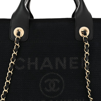 Chanel Mixed Fibers Small Deauville Tote Navy 9 of 16