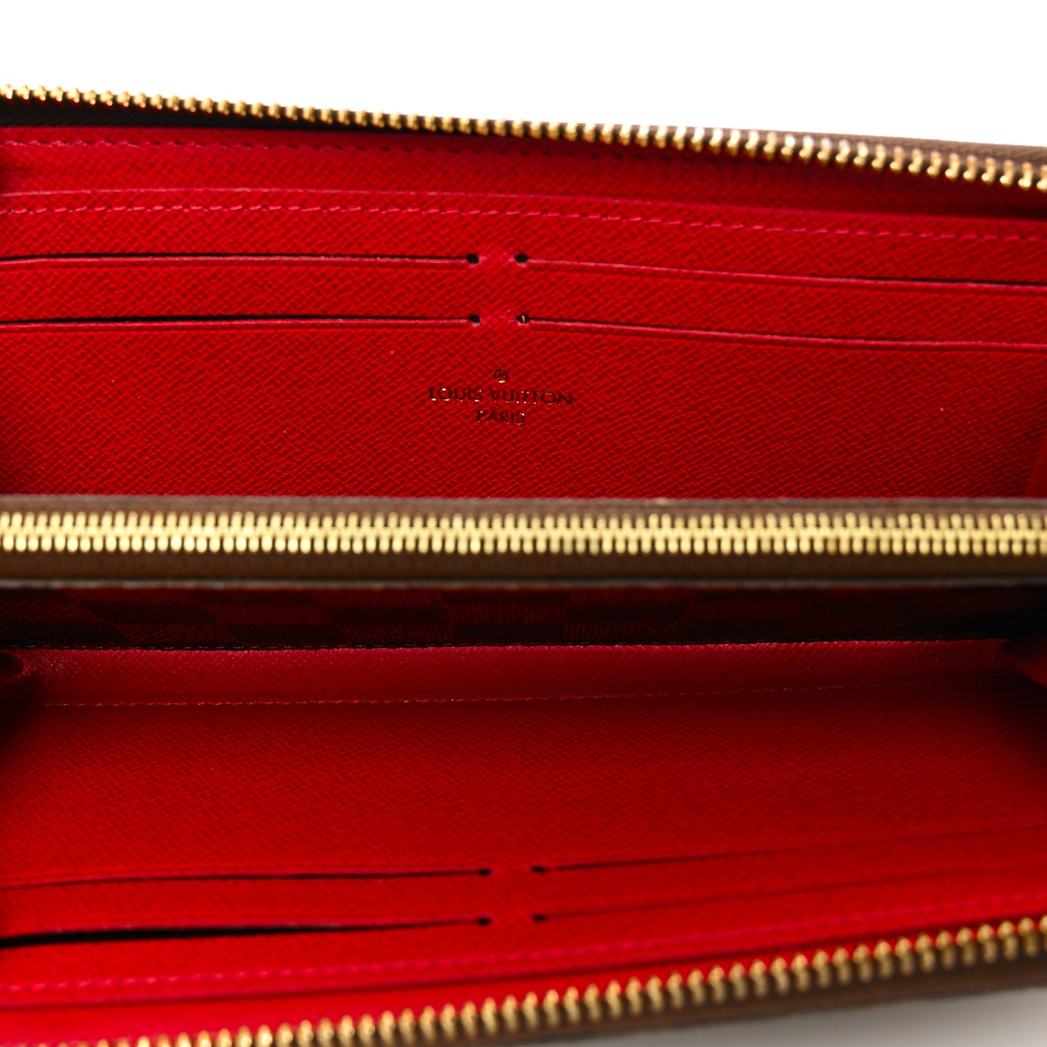 Louis Vuitton Damier Ebene Clemence Wallet Cherry 5 of 6
