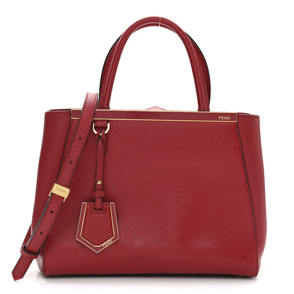 Fendi Vitello Elite Flamingo Petite 2Jours Tote Mattone 1 of 16