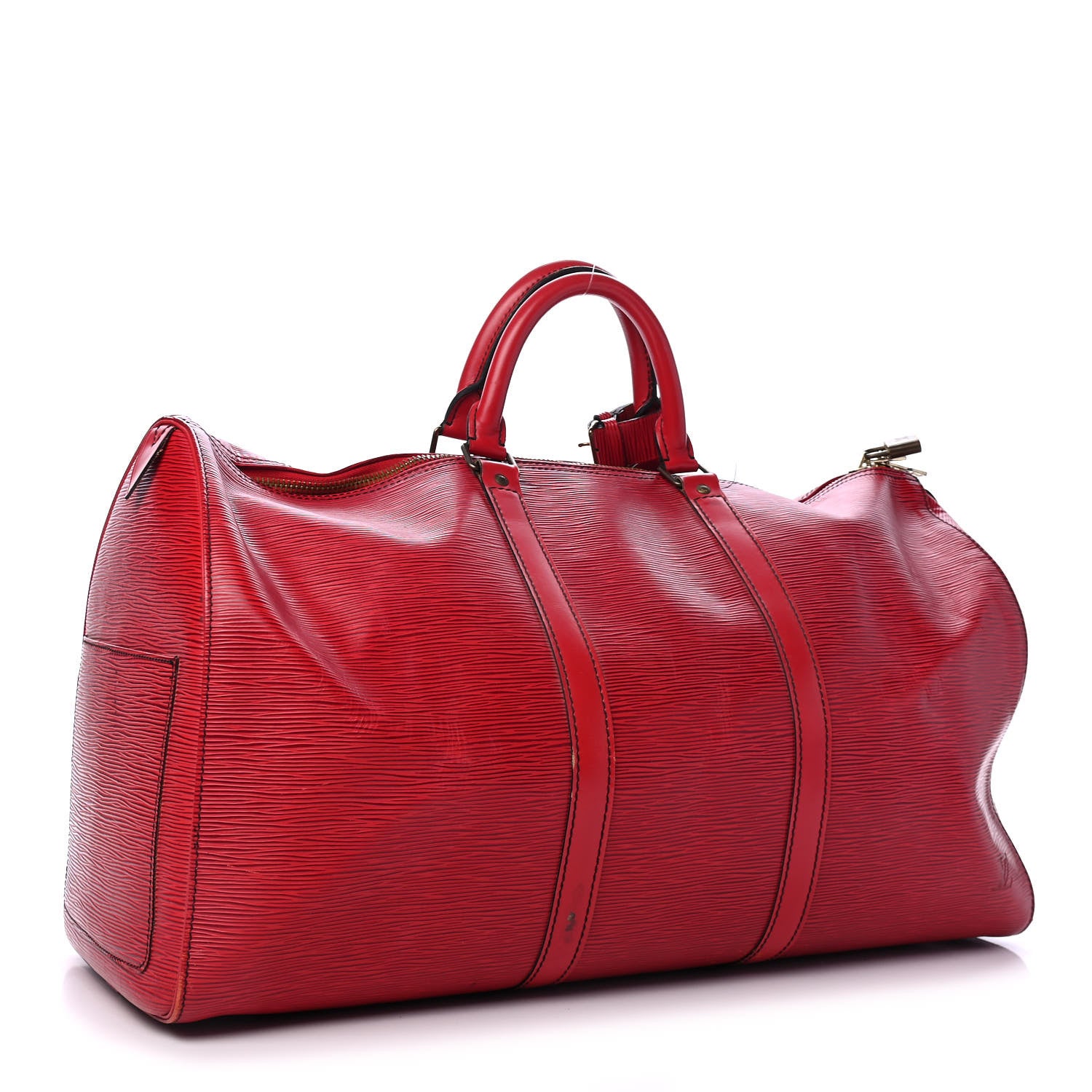 Louis Vuitton Epi Keepall 50 Castillan Red 2 of 10