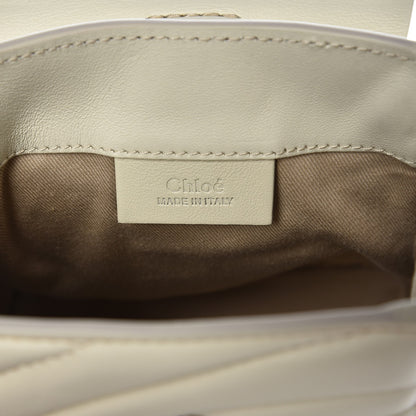 Chloe Calfskin Quilted Small Faye Backpack Natural White 8 of 14