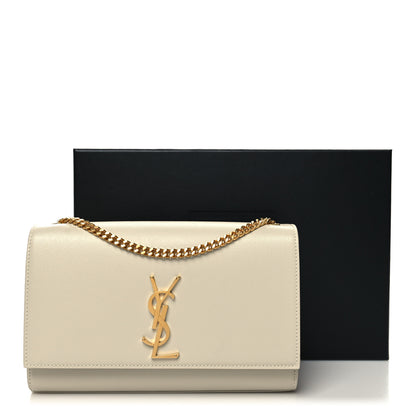 Saint Laurent Grain De Poudre Medium Monogram Kate Satchel Crema Soft 10 of 10