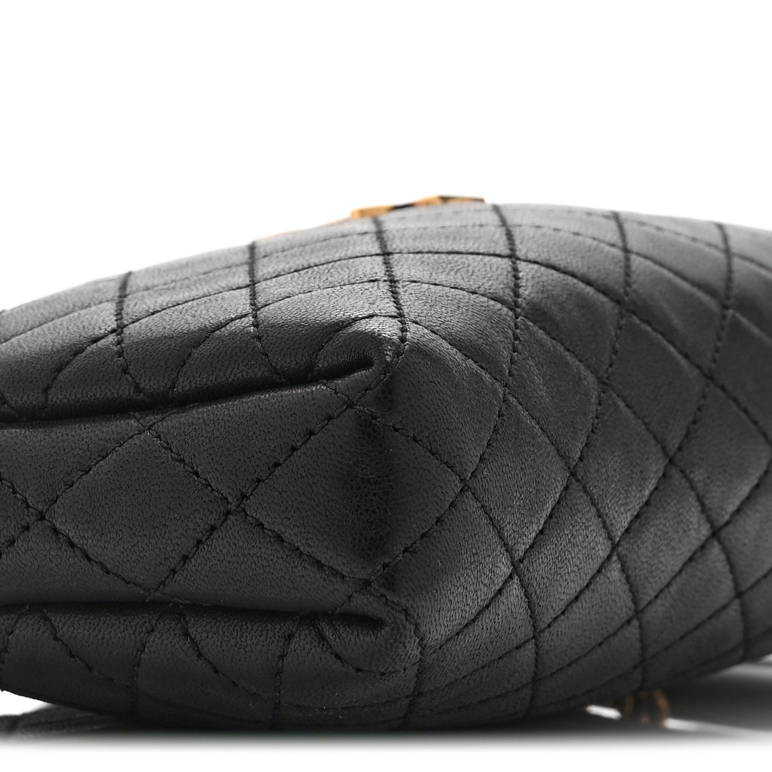 Saint Laurent Lambskin Quilted Gaby Zipped Pouch Black 8 of 9