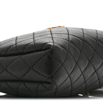 Saint Laurent Lambskin Quilted Gaby Zipped Pouch Black 8 of 9