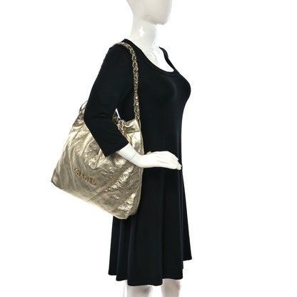 Chanel Metallic Calfskin Quilted Chanel 22 Golden 2 of 13
