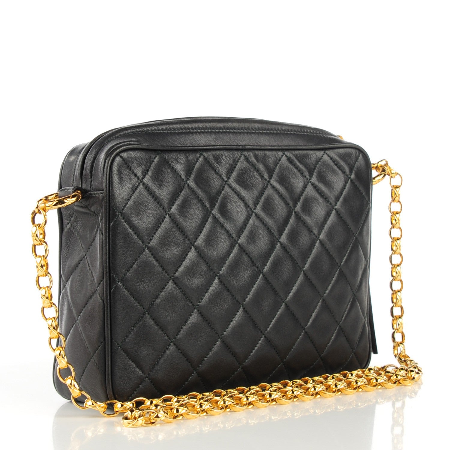 Chanel Lambskin Quilted Tassel Camera Case Dark Grey 3 of 7