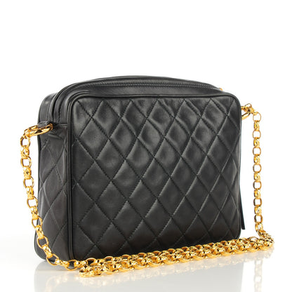 Chanel Lambskin Quilted Tassel Camera Case Dark Grey 3 of 7