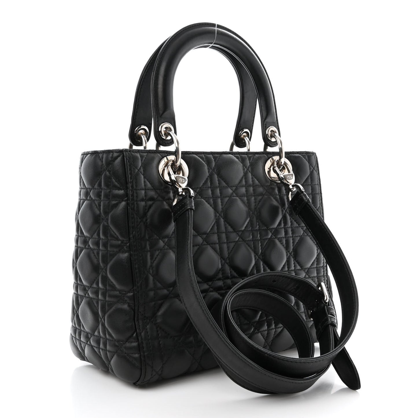 Lambskin Cannage Medium Lady Dior Black